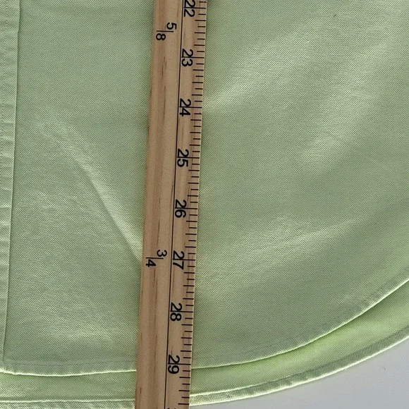 Ralph Lauren Mens Large Classic Fit Oxford Shirt Lime Green Long Sleeve - Picture 9 of 9